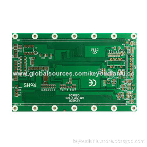 2-layer PCB Board with UL Mark, HAL Lead-free and 1oz Finish Copper Thickness